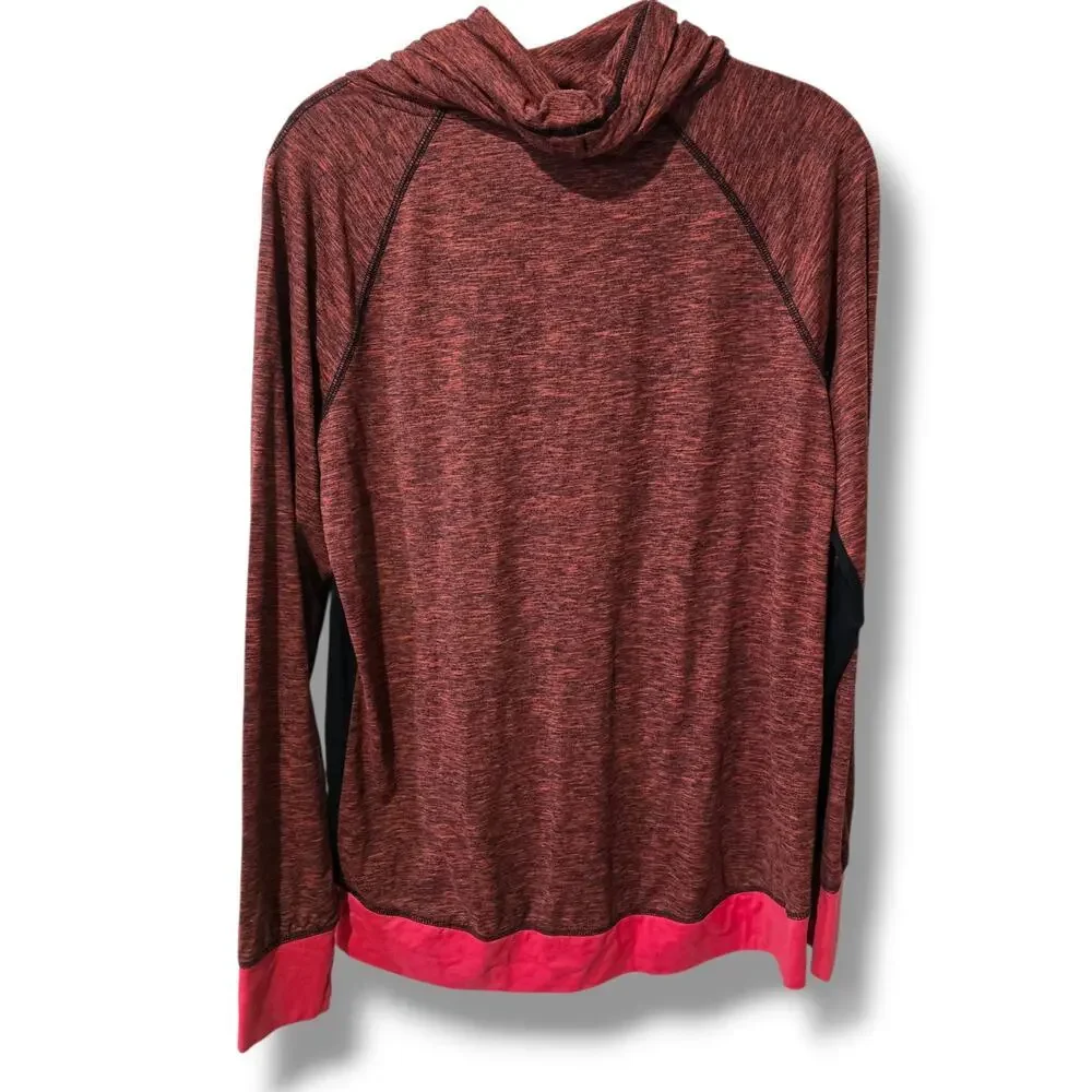 Maurices in MOTION Women's Heathered Red Cowl Neck Athletic Pullover Size Small